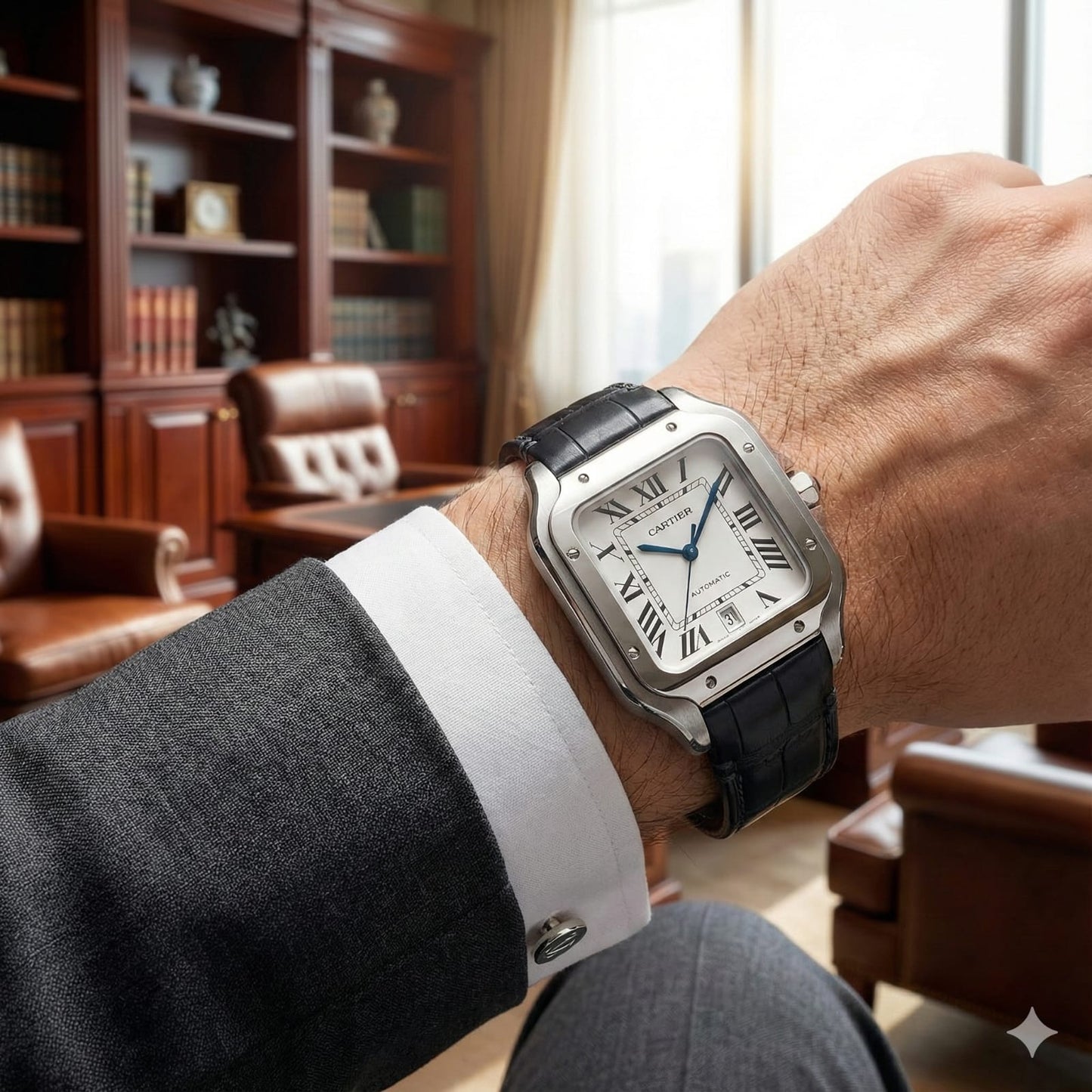 Cartier Santos leather