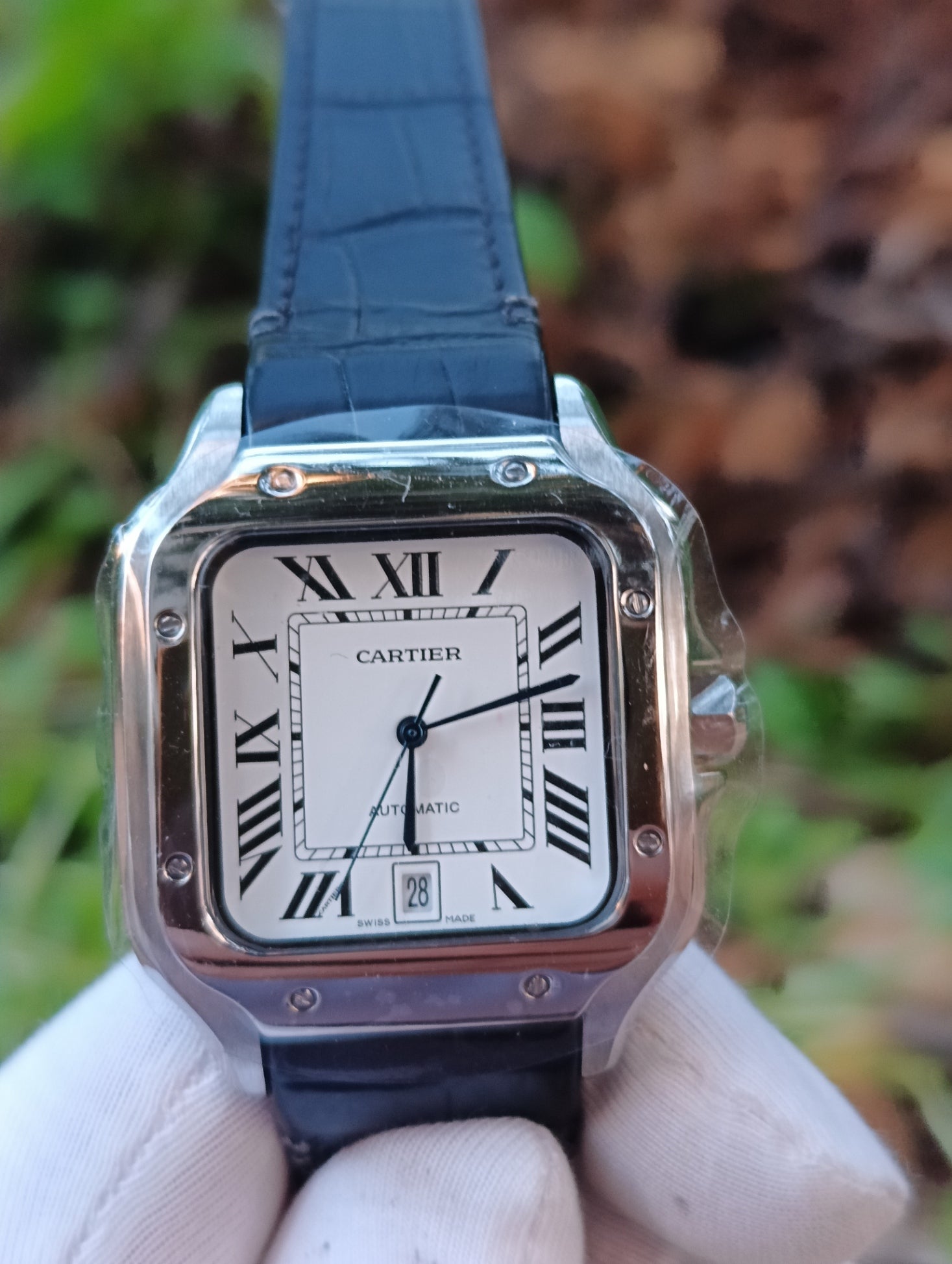 Cartier Santos leather