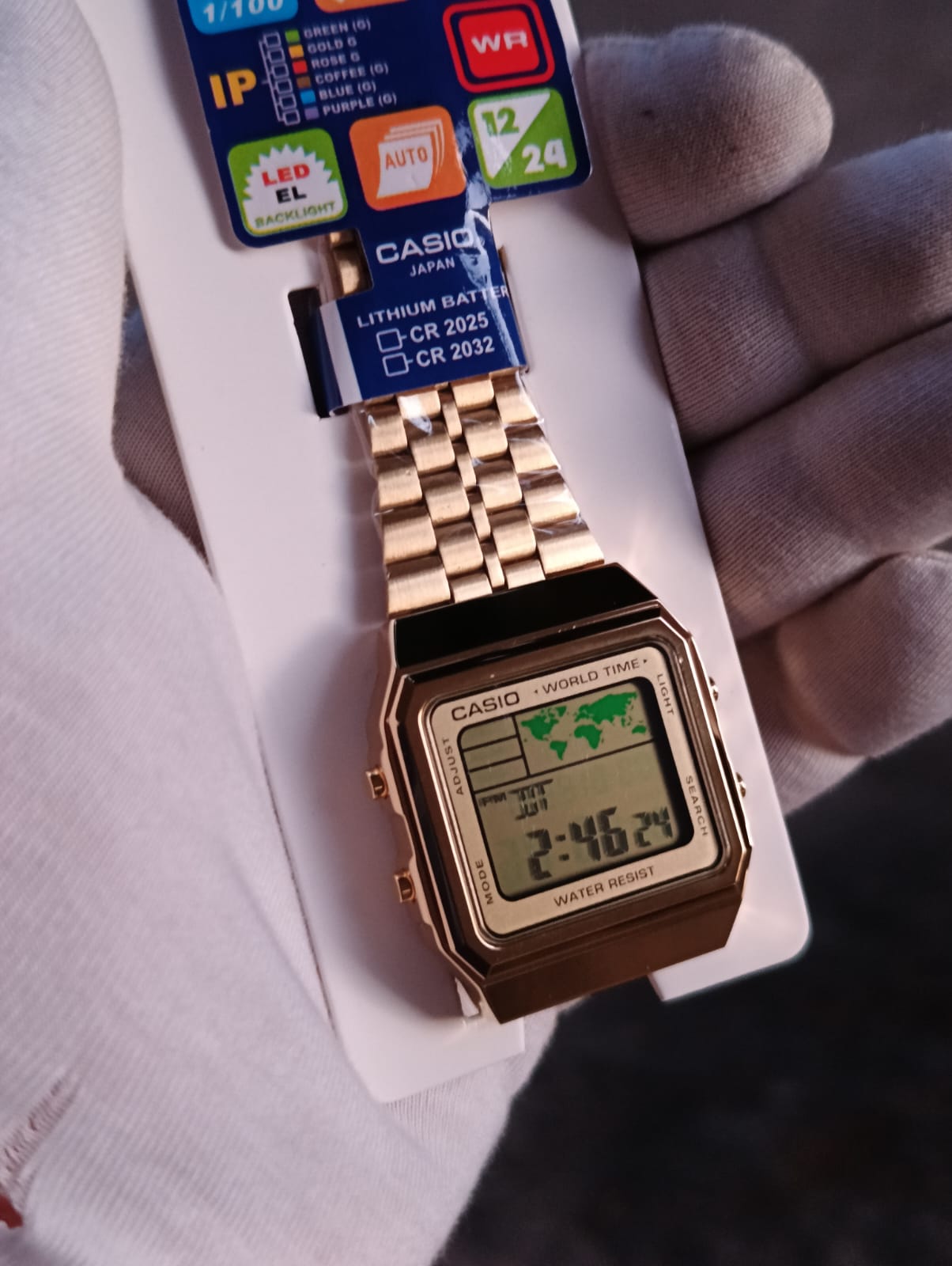 Casio A500WGA-1 World Time Rose gold