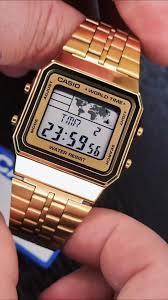 Casio A500WGA-1 World Time Rose gold
