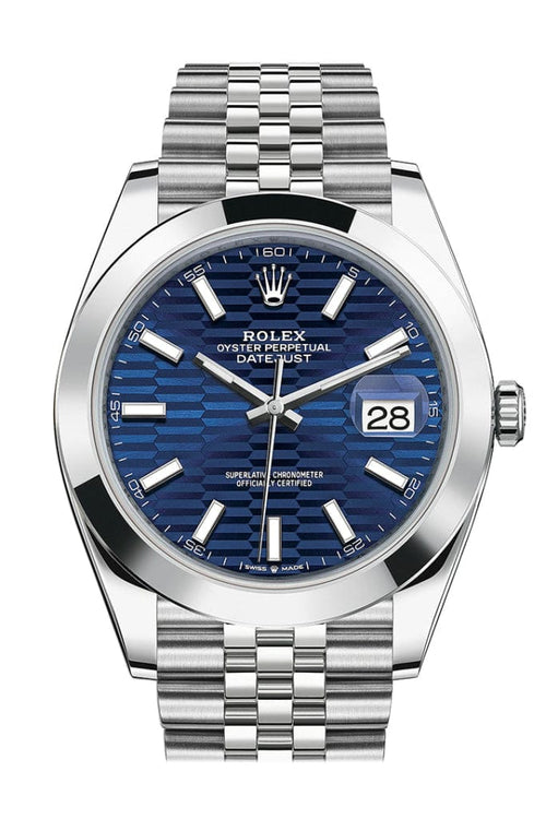 Rolex DateJust Blue Motif Wave Dial – time echo
